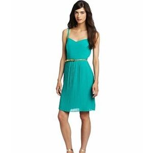 Sanctuary Teal Pleated Skirt Dress